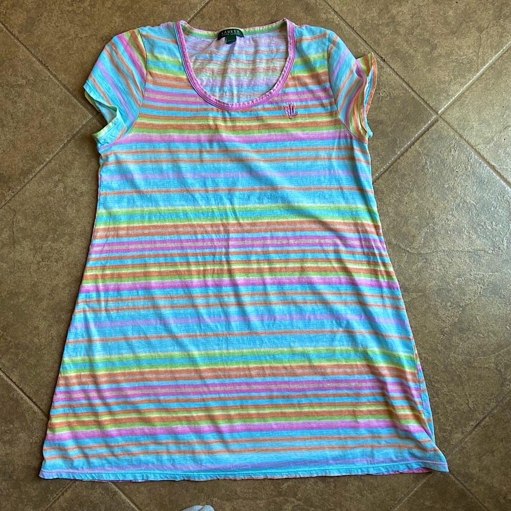 LIKE NEW- Ralph Lauren Night Shirt or Swim Cover-Up - Picture 3 of 8
